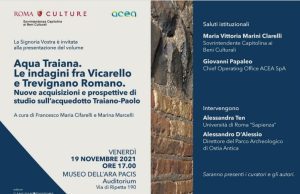 A ROMA SI PRESENTA IL VOLUME DEDICATO AGLI STUDI SULL’ACQUEDOTTO TRAIANO-PAOLO acquedotto