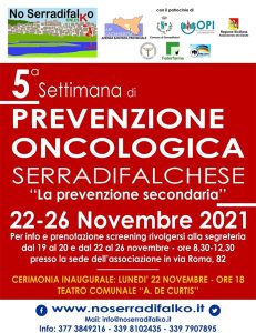 Quinta Settimana di Prevenzione Oncologica Serradifalchese