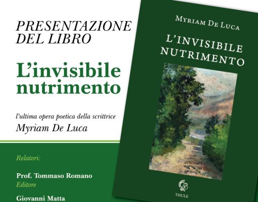 “L’INVISIBILE NUTRIMENTO” DI MYRIAM DE LUCA OGGI POMERIGGIO A PALERMO "L'invisibile nutrimento"