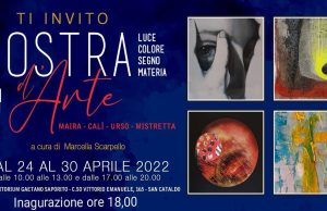 SAN CATALDO, DOMENICA SI INAUGURA LA MOSTRA “LUCE COLORE SEGNO MATERIA” mostra