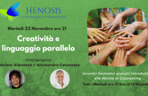INCONTRO ONLINE E IN PRESENZA STASERA DAL TITOLO “CREATIVITÀ E LINGUAGGIO PARALLELO” online