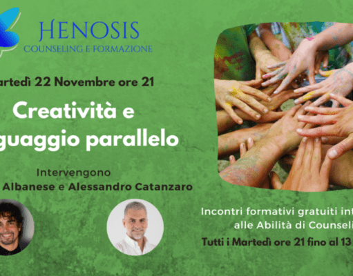 INCONTRO ONLINE E IN PRESENZA STASERA DAL TITOLO “CREATIVITÀ E LINGUAGGIO PARALLELO” online