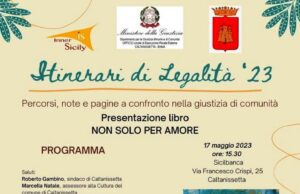 CALTANISSETTA, SI PRESENTA IL LIBRO “NON SOLO PER AMORE” IN MEMORIA DI FRANCESCA MORVILLO “Non solo per amore”