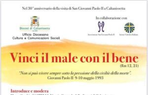 “VINCI IL MALE CON IL BENE” OGGI POMERIGGIO PRESSO LA CHIESA SACRO CUORE DI CALTANISSETTA “Vinci il male con il bene”