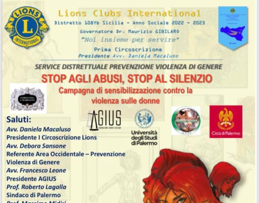 ABUSI E VIOLENZE DI GENERE, UN CONVEGNO A PALERMO A CURA DEL LIONS INTERNATIONAL Lions