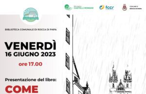 A ROCCA DI PAPA SI PRESENTA “COME PIOGGIA SOTTILE” DI ROBERTO DE LUCA “Come pioggia sottile”