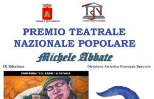 CALTANISSETTA, SI ALZA IL SIPARIO SUL PREMIO TEATRALE NAZIONALE POPOLARE “MICHELE ABBATE” “Michele Abbate”