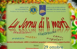 LIONS CLUB CALTANISSETTA ORGANIZZA “LU JORNU DI LI MORTI” “Lu Jornu di li morti”