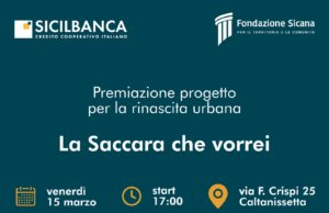 CALTANISSETTA, PREMIAZIONE DEL CONCORSO “LA SACCARA CHE VORREI” saccara