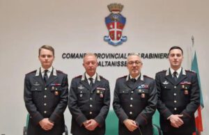 ARMA DEI CARABINIERI, PRESENTATI I NUOVI UFFICIALI DI CALTANISSETTA carabinieri
