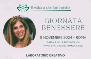 ROMA, GIORNATA DEL BENESSERE: LABORATORIO CREATIVO IL 9 NOVEMBRE giornata del benessere