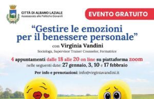ONLINE “GESTIRE LE EMOZIONI PER IL BENESSERE PERSONALE” DI VIRGINIA VANDINI emozioni