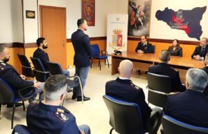DIECI ISPETTORI DELLA POLIZIA ACCOLTI DAL QUESTORE DI CALTANISSETTA ispettori