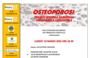CONVEGNO SULL’OSTEOPOROSI A CALTANISSETTA