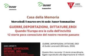 SOMMATINO, GUIDO LORENZETTI PRESENTA “GUERRE, DEPORTAZIONI, DITTATURE, EROI” Guido Lorenzetti