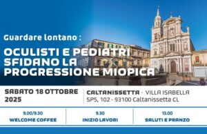 CONVEGNO PRESTIGIOSO A CALTANISSETTA SULLA MIOPIA PEDIATRICA Convegno