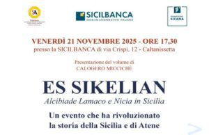 CALTANISSETTA, VENERDÌ LA PRESENTAZIONE DEL LIBRO DI CALOGERO MICCICHÈ caltanissetta